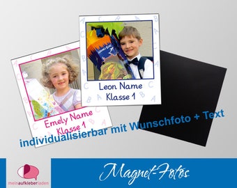 20 Magnetfotos | Polaroid | individualisierbar mit Foto, Fotogeschenke Einschulung, Geschenkidee