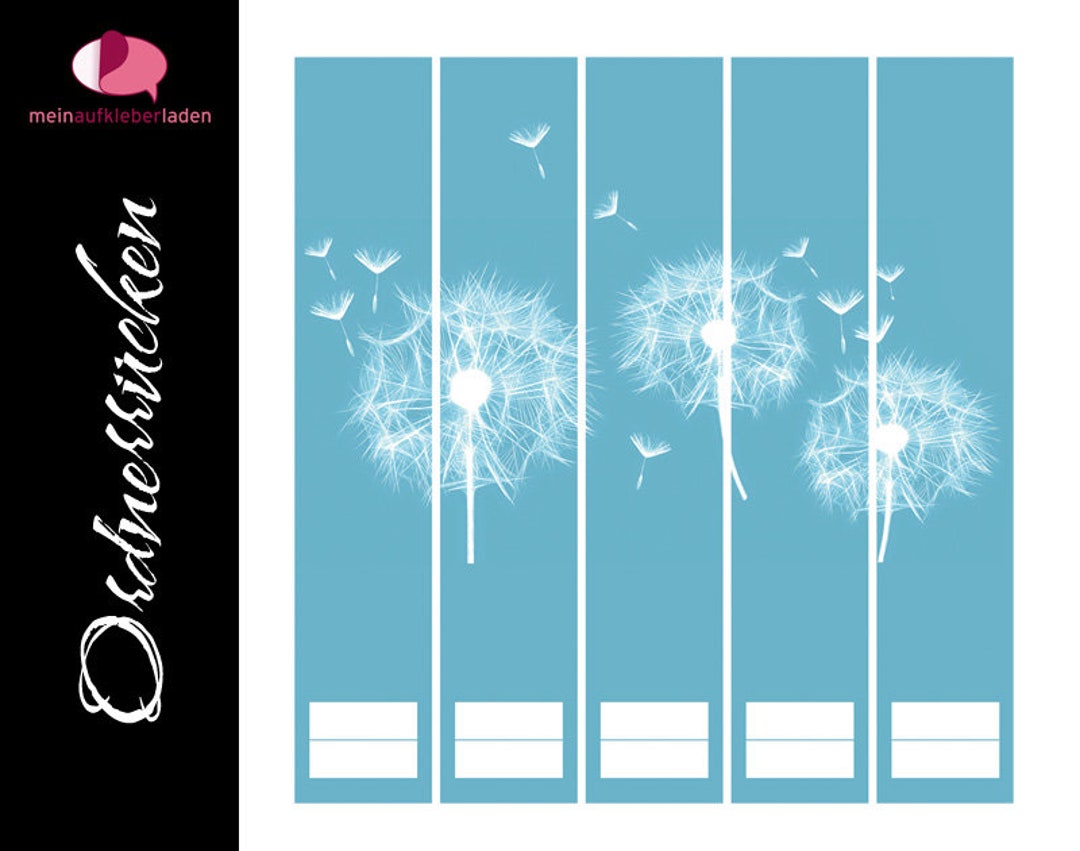 Kühlschrank-Aufkleber 'Pusteblume' In Schwarz – Selbstklebende Folie Zum Gestalten