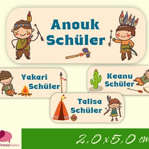 52 Namensaufkleber Indianer Bild 1