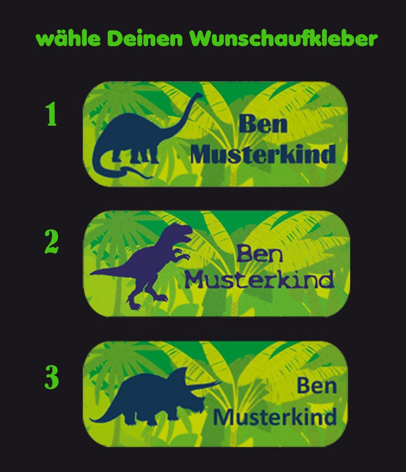 52 Namensaufkleber Dino-World image 2