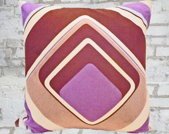 Mid Century Orange Abstract Cushion Cover Modernist Design