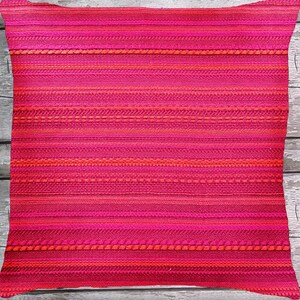 Retro cushion, Southwestern striped, 40 x 40 cm | 50 x 50 cm, red, orange, scarlet, fine stripes, 50s, 60s, 70s, fabric cushion cover, color mix, Finca Art