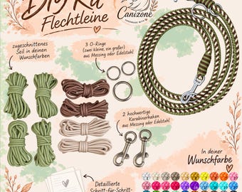 Kit DIY « Laisse pour chien en paracorde tressée à la main » – personnalisable dans les couleurs de votre choix