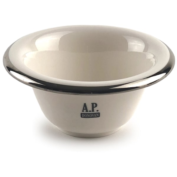 A.P. Donovan - Shaving bowl | made of porcelain | for mixing shaving soap | double-walled shaving soap bowl in black