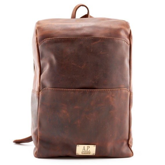 A.P. Donovan Men s Leather Backpack With Laptop Bag Separate