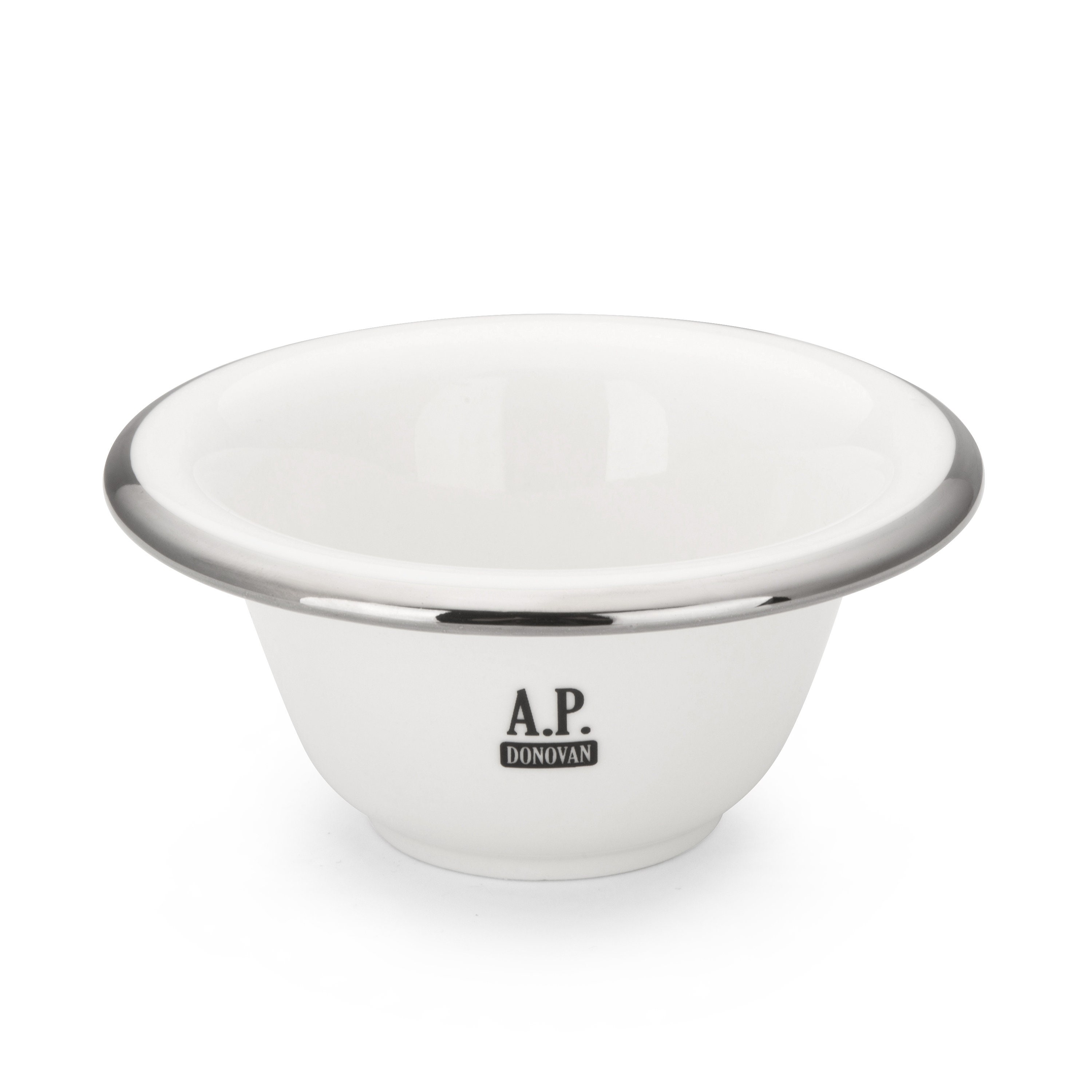 A.P. Donovan Shaving Soap Dish White Porcelain for a Perfect Shaving