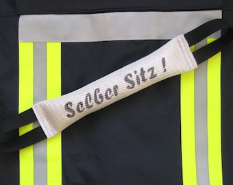 Bite sausage made of fire hose "Self seat!"