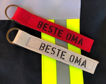 Schlüsselanhänger Feuerwehrschlauch "BESTE OMA"