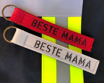 Schlüsselanhänger Feuerwehrschlauch "BESTE MAMA"