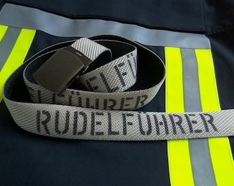 Gürtel Feuerwehrschlauch Aufdruck RUDELFÜHRER