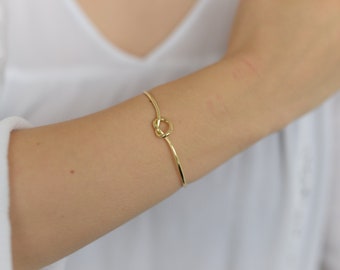 Knot Bangle Adjustable - Golden, Silver or Rose Gold Love Knot