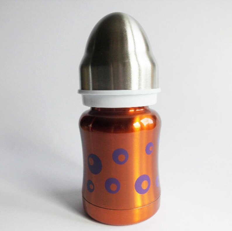 Baby Edelstahl Isolier-Trinklernflasche 120ml Bild 3