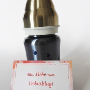 Baby Edelstahl Isolier-Trinklernflasche 120ml Bild 1