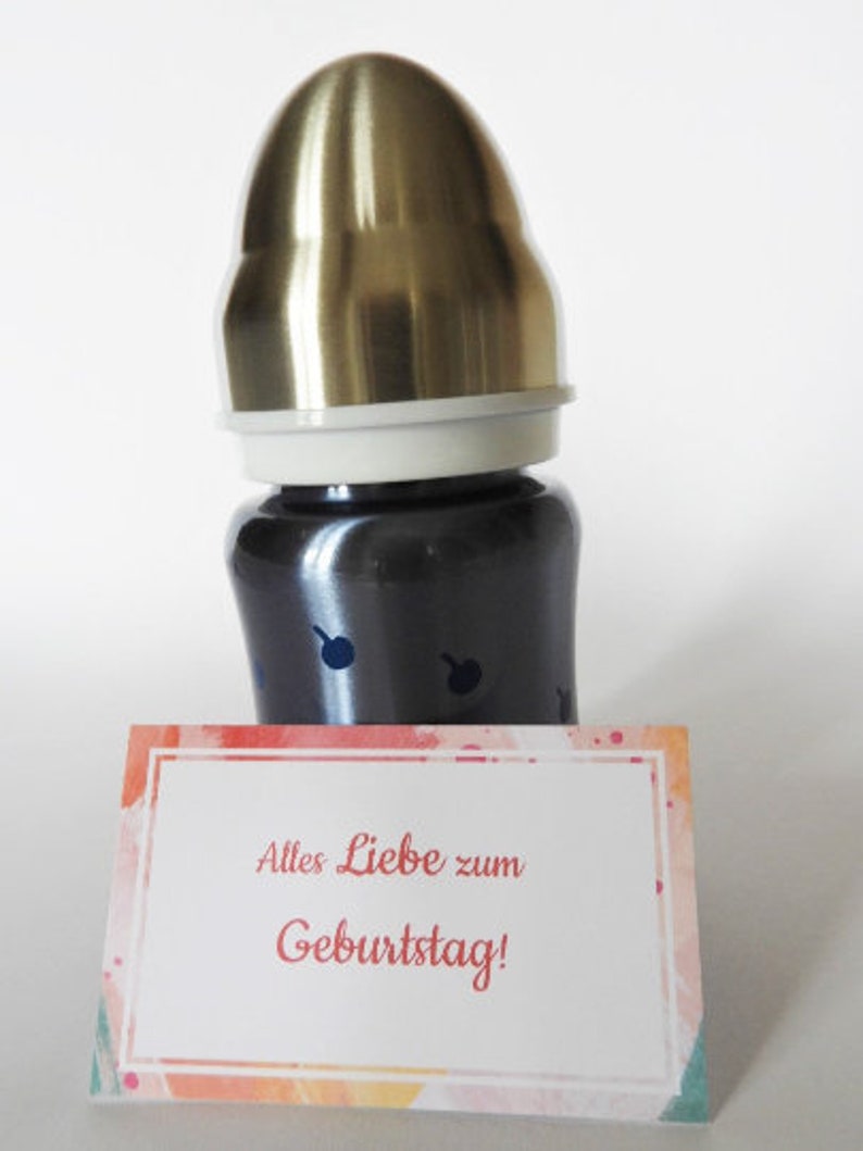 Baby Edelstahl Isolier-Trinklernflasche 120ml Bild 1
