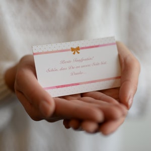 2x cartão de agradecimento para madrinha - 2x pulseira de ouro ou prata com corações duplos mais 2x embrulho para presente