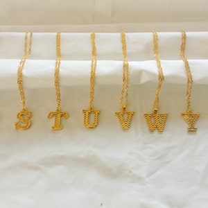 Initials necklace with letters pendant gift for girlfriend image 2