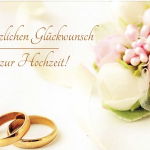 Glückwunschkarte Hochzeit - Romantische Grußkarte