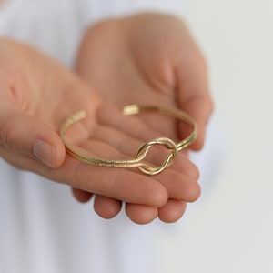 Friendship Bangle in Gold or Silver Adjustable Bangle: Related image 1