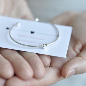 2x Maid of Honor-cadeaubon plus hartvormige armband in zilver of goud open plus cadeauverpakking met bedanksticker
