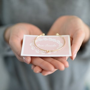 Beste Freundin Geschenk - Karte plus Herz Armreif in Gold oder Silber offen plus Geschenkverpackung mit Thank You - Sticker