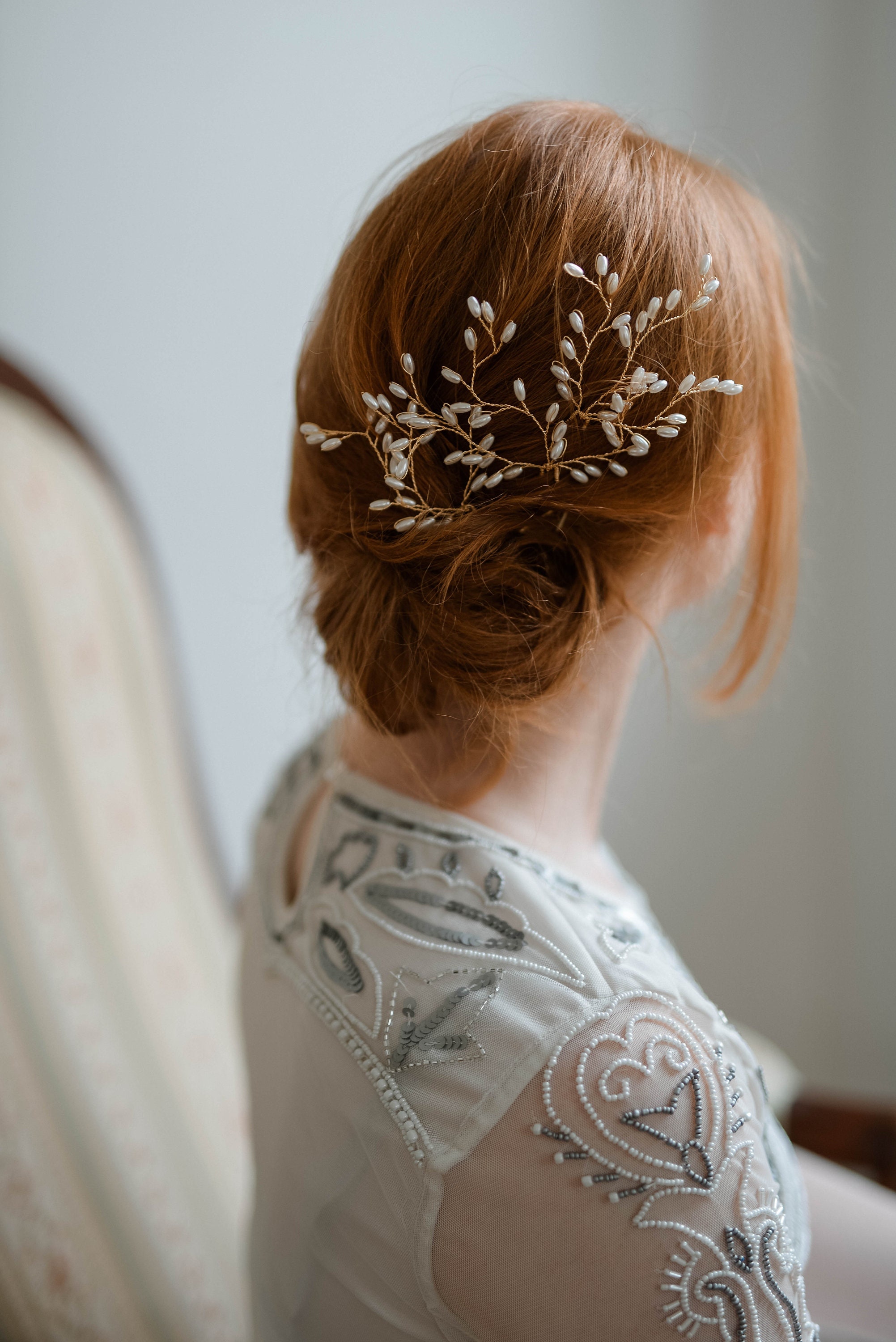 YBSHIN Braut-Haarkamm Mit Perlen & Strass – Silberfarben, Verstellbarer Draht – Für Hochzeit, Party & Brautjungfern
