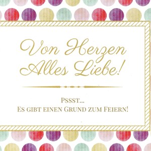 Glückwunschkarte Hochzeit, Guburtstag, Verlobung, Silberhochzeit - Vintage Grußkarte