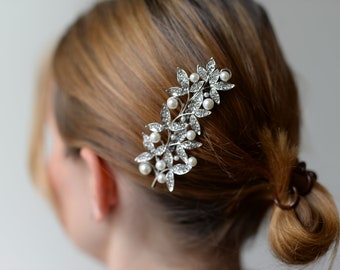 Silver Comb-Hair jewelry lotus blossoms