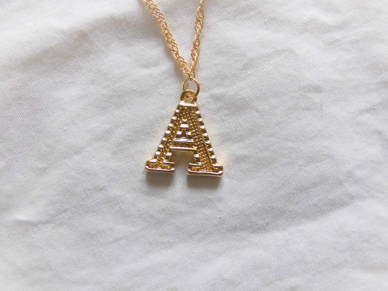 Initials necklace with letters pendant gift for girlfriend image 4