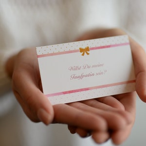 Taufpatin Geschenk - Karte und Herz Armkettchen in Gold oder Silber offen plus Geschenkverpackung mit Thank You - Sticker