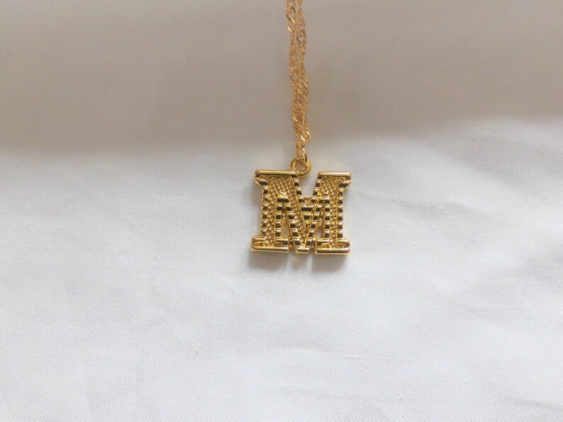 Initials necklace with letters pendant gift for girlfriend image 5