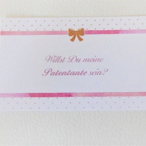 Patentante Geschenk Karte plus Herz Armband in Gold und Silber plus Geschenkverpackung mit Thank You Sticker Bild 2