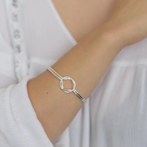 Friendship Bangle in Gold or Silver Adjustable Bangle: Related image 4