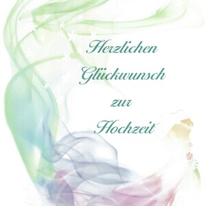 Hochzeit Glückwunschkarte  - verträumter Look mit Spruch von Antoine de Saint-Exupéry