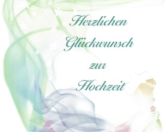 Glückwunschkarte Hochzeit - verträumter Look