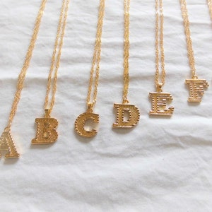 Initials necklace with letters pendant gift for girlfriend image 3