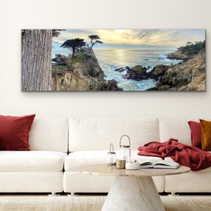 seascape,panorama,monterey seascape,panorama photography,large wall art,california seascape,lone cypress,pebble beach,17 mile drive