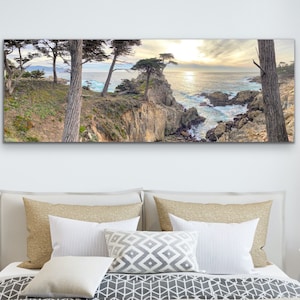 seascape,panorama,monterey seascape,panorama photography,large wall art,california seascape,lone cypress,pebble beach,17 mile drive