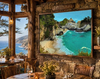 McWay Falls Seascape Print: Big Sur Coast, California Wall Art