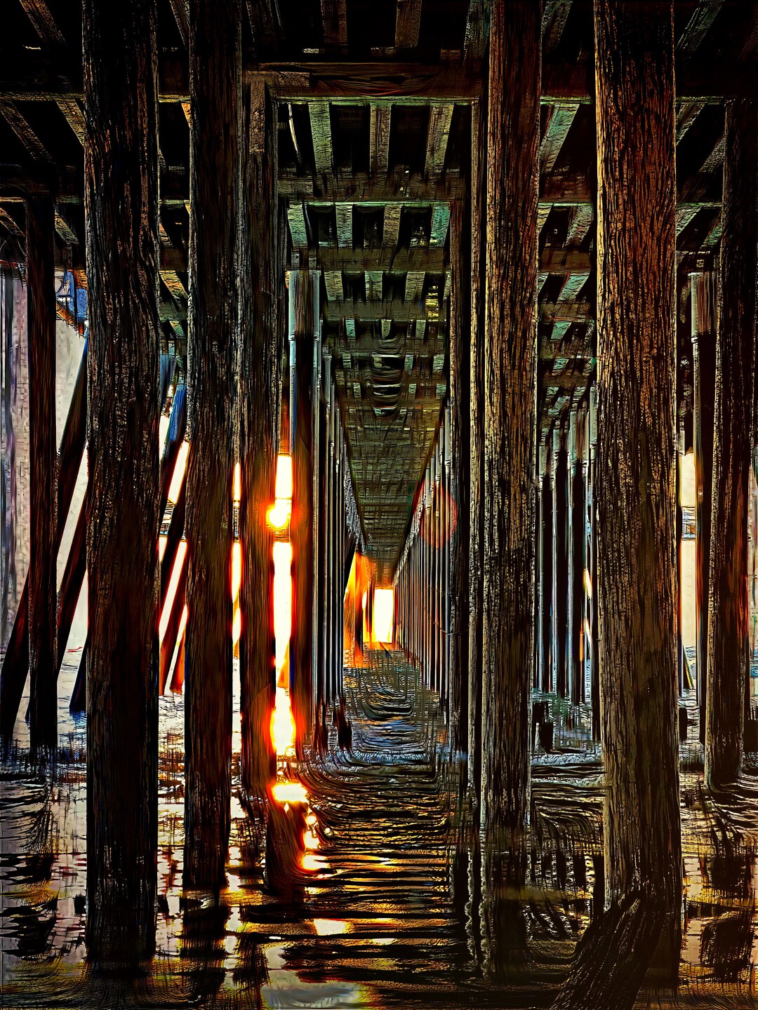 Pismo Beach Pier,seascape,beach Photo Art,seaside Photo,wave,coastal
