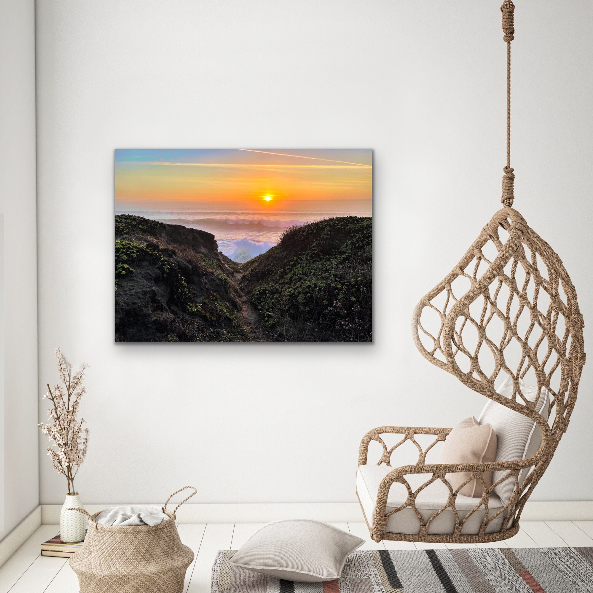 Home Décor Home & Living Wall Hangings santa cruz art,seascape,beach