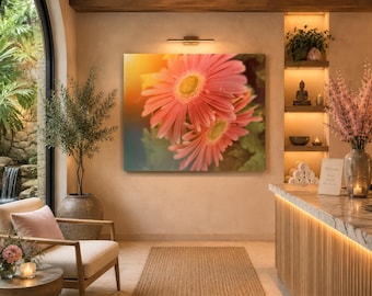 Soft Gerbera Daisy Art: Daisy Canvas or Metal Print