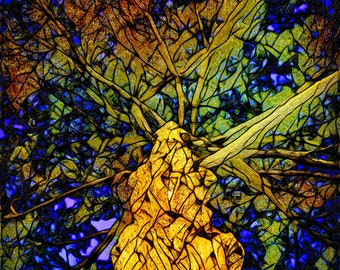 canvas art,metal wall art,Stained Glass panel,stained glass tree,stained glass wall art,stained glass window,stained glass wall art,