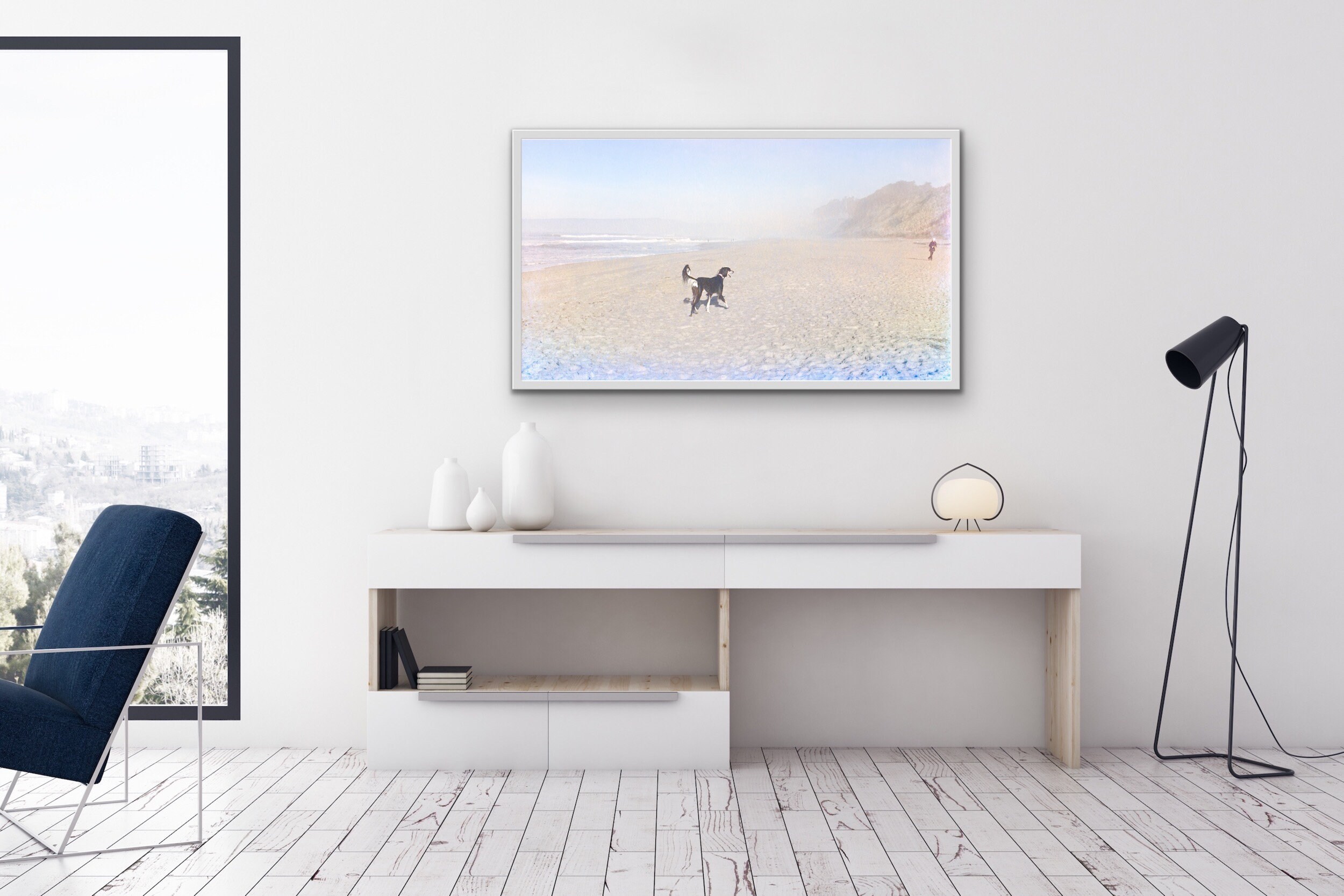 Seaside Salukisalukidog on Beachbeach Photo Artseaside - Etsy