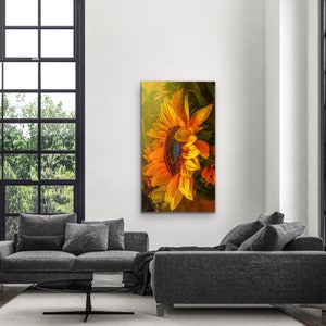 Sunflower Haze,sunflower Photo Art,flower Photo,gold Wall Art,wall ...