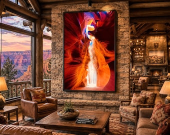 Antelope Canyon Art Print: Arizona Sandstone Abstract Wall Art
