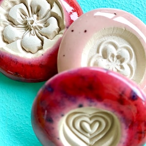 Pedras de fragrância cerâmica "rosa" coração de flor feito à mão para óleo de fragrância óleos essenciais de fragrância de ambiente