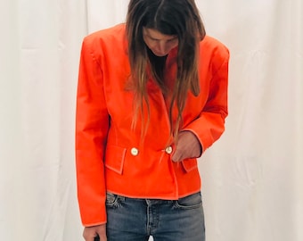 Courreges Vintage Orange Short Jacket Classic M