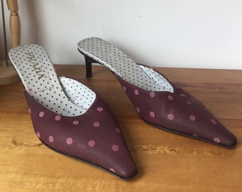 polka dot mules