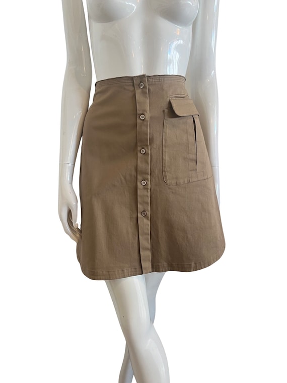 Y2K Prada Cargo Pleated Cotton Skirt 38 S