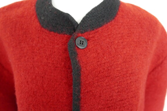 Kenzo 80s Thick Wool Austrian Red Coat M L - image 2